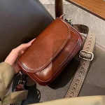 Women’s Faux Leather Saddle Crossbody Bag