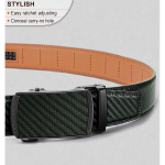 Leather Belt for Men with Autolock Buckle